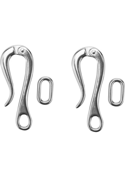 2x Pelican Hook &amp Göz Hızlı Serbest Bırakma Bağlantısı Paslanmaz Çelik 316 Deniz Tekne Donanımı 100MM (Yurt Dışından)