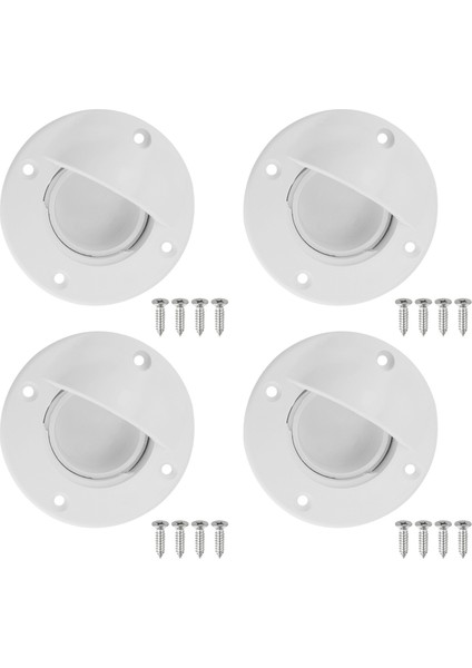 2x Evrensel Beyaz Naylon Deniz Teknesi Transom Güverte Montajı Drenaj Scupper Valf Vidalı Kapak Bung Tıpa Değiştirme (Yurt Dışından)