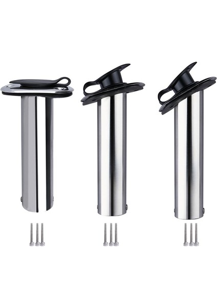 3 Pcs 15/30 / 90 Derece Balıkçılık Kutbu Stand Paslanmaz Çelik Flush Montaj Balıkçılık Çubuğu Tutucu Tekne Aksesuarları Deniz (Yurt Dışından)