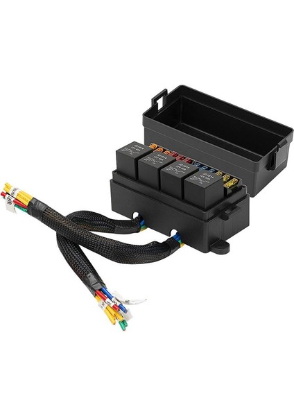 12 Yol Rölesi Sigorta Bloğu 5 Röle ve Metalik Pim Kaç Terminalleri ile Evrensel Su Geçirmez Sigorta Röle Kutusu (Yurt Dışından)
