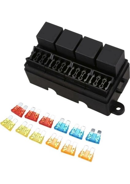 12 Yol Rölesi Sigorta Bloğu 5 Röle ve Metalik Pim Kaç Terminalleri ile Evrensel Su Geçirmez Sigorta Röle Kutusu (Yurt Dışından) modelleri