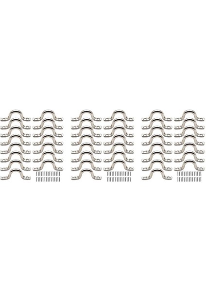 45PCS Paslanmaz Çelik Gaga Plaka Göz Tabakları Tavan Kancası Kayak Göz Plakası Kayak Kano Kayak Kano Tıkma (Yurt Dışından)