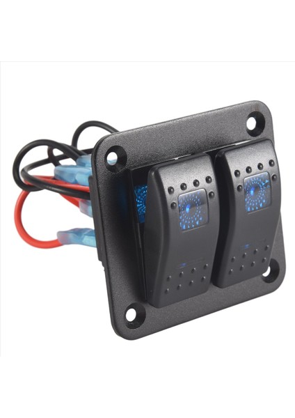 2 Çete Rocker Anahtar Paneli 5pin Kapalı Kablolu Rocker Switch Araba Deniz Atv Römork Mavisi Için Su Geçirmez Anahtar Panel (Yurt Dışından)