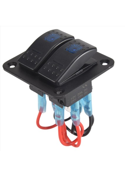 2 Çete Rocker Anahtar Paneli 5pin Kapalı Kablolu Rocker Switch Araba Deniz Atv Römork Mavisi Için Su Geçirmez Anahtar Panel (Yurt Dışından) fiyatları