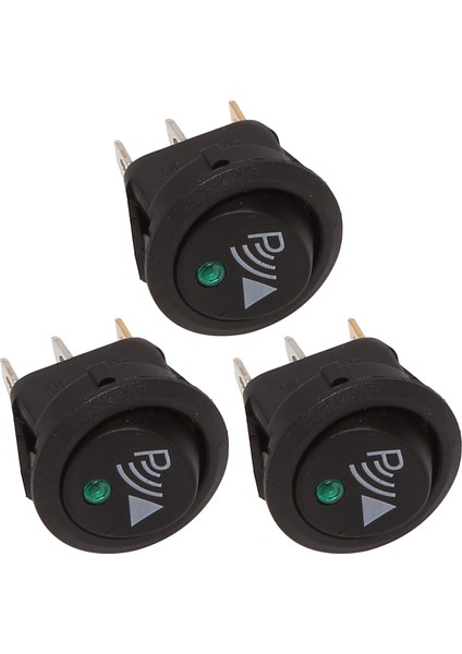 3x Tur 3 Pin Rocker / Park Parkı Anahtar Ön Arka Yürüyüş Sensörü (Yurt Dışından)