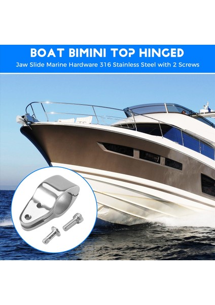 25MM Bağlantı Teknesi Bimini Üst Menteşeli Çene Slayt Deniz Donanımı 316 Paslanmaz Çelik 2 Vidalı Kolay Montaj (Yurt Dışından) fırsatları