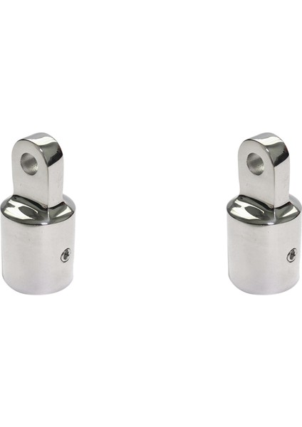 2x Tek Vidalı 20MM Göz Uçlu Bimini Üst Donanım Deniz Teknesi Yat Dış Göz Ucu Gölgelik Tüp Ucu (Yurt Dışından)