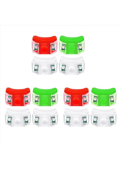 12 x LED Tekne Navigasyon Işıkları Tekne Yat Motorlu Bisiklet Bisikleti Avlanma Gecesi Balıkçılık (Kırmızı Yeşil Beyaz) (Yurt Dışından)