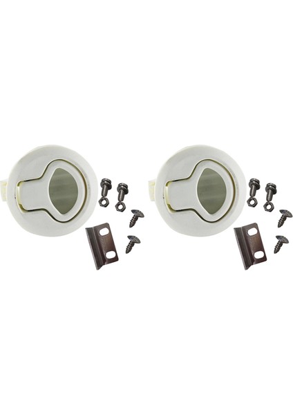 2x Mandal Kapak Yuvarlak Çekme Mandalajı Slemap Çekme 1/4 Kapı Tekne Güverte Hatch Rv Çekmeceler Dolap Yat (Yurt Dışından)