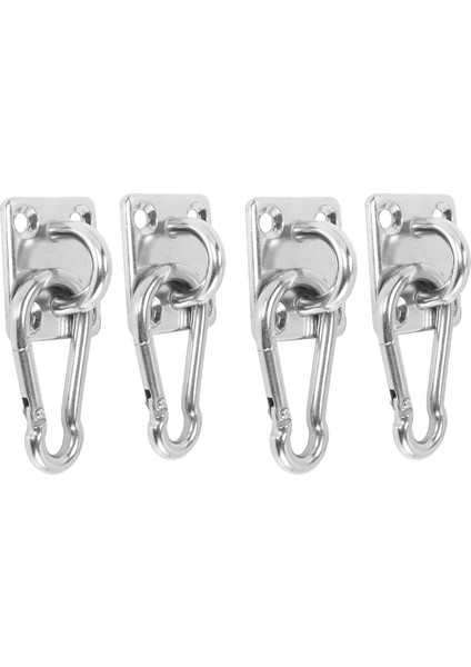 4 Set Asma Tavan Duvar Montajı U Şekilli Kancalar Çok Fonksiyonlu Hamak Hamak Kanca Metal Taban Plakası Kanca ile (Yurt Dışından)