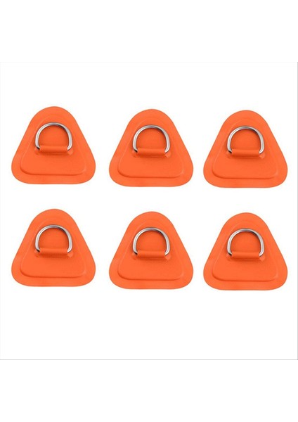 6pcs Şişme Tekne Için D-Ring Yaması Kayık Botlu Sup D-Ring Pvc Yama Stand-Up Paddleboard Kano Rafting Turuncu (Yurt Dışından)