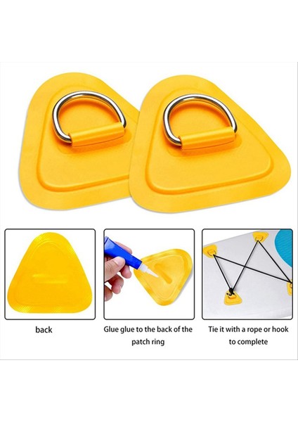 6pcs Şişme Tekne Için D-Ring Yaması Kayık Botlu Sup D-Ring Pvc Yama Stand-Up Paddleboard Kano Rafting Turuncu (Yurt Dışından) modelleri