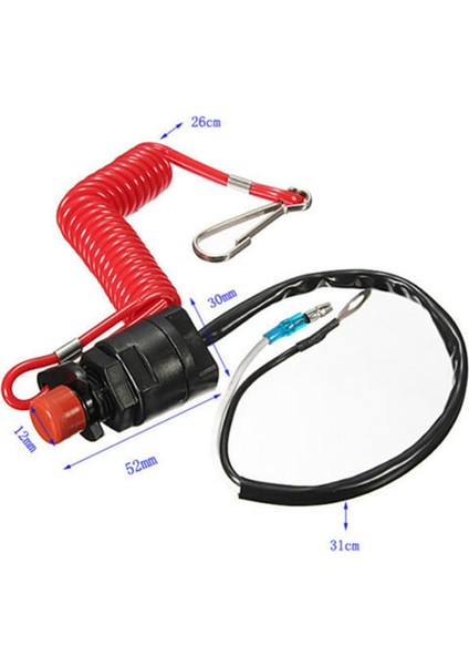 2x Boat Motor Acil Durum Kill Stop Switch Yamaha /tohatsu Dıştan Takma Durdurma Switch Kesme Anahtarları (Yurt Dışından) fiyatları