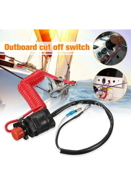 2x Boat Motor Acil Durum Kill Stop Switch Yamaha /tohatsu Dıştan Takma Durdurma Switch Kesme Anahtarları (Yurt Dışından) modelleri