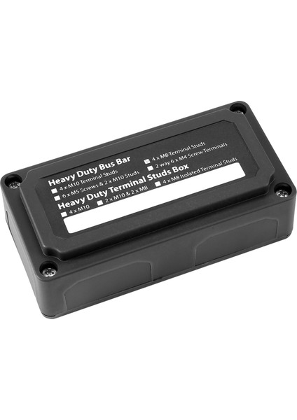 Dc 48V 300A 4 Terminal Saplamaları Araba Teknesi Için Busbar Güç Dağıtım Bloğu (Siyah) (Yurt Dışından)