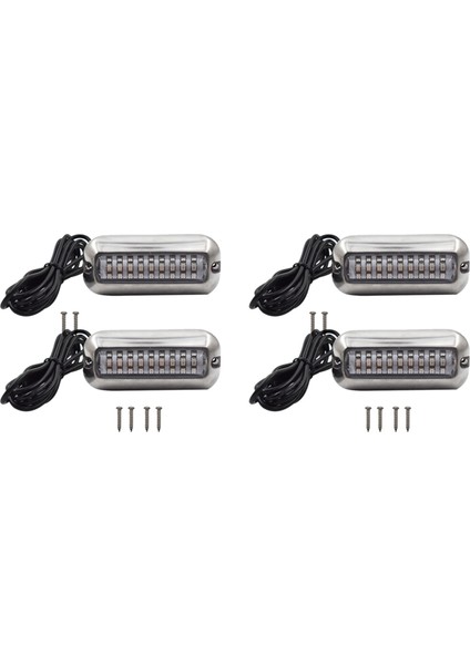 4pcs 27 Mavi LED Paslanmaz Işıklar Su Altı Donome Deniz Tekne Taşımı (Yurt Dışından)