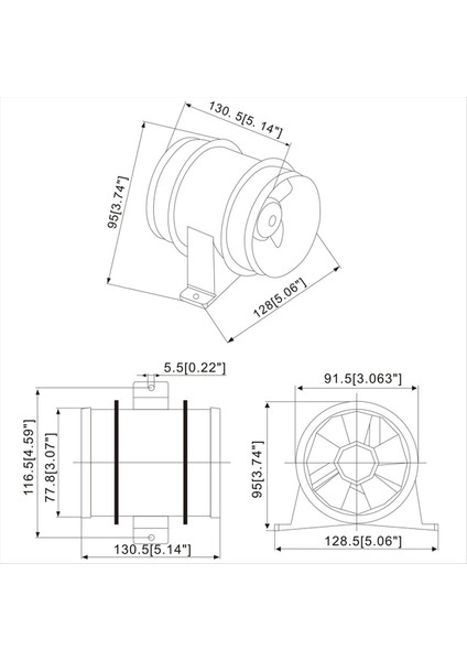 3 Inç Sıralı Üfleyiciler Tekne Sintine Üfleyici Serin Fan Deniz Kabini Havalandırma 12V Rv ve Deniz Aksesuarları (Yurt Dışından) fiyatları