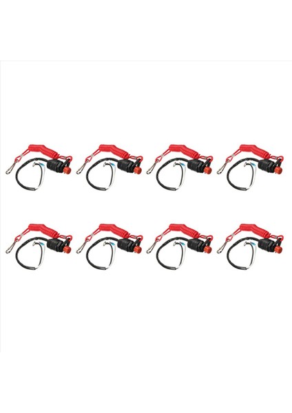 8x Tekne Motor Acil Durum Kill Stop Switch Yamaha /tohatsu Dıştan Takma Durdurma Switch Kesme Anahtarları (Yurt Dışından)