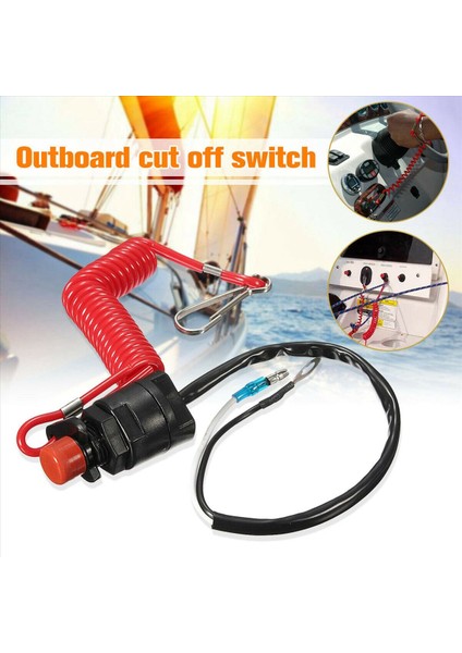 8x Tekne Motor Acil Durum Kill Stop Switch Yamaha /tohatsu Dıştan Takma Durdurma Switch Kesme Anahtarları (Yurt Dışından) fırsatları