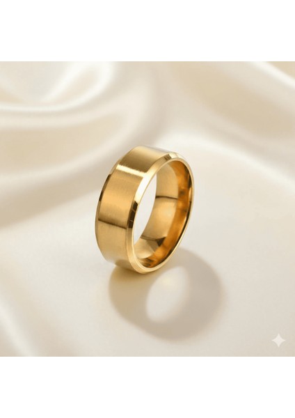 Altın Renkli 316L Kalite Paslanmaz Kadın Çelik Alyans Yüzük - 28 Ölçü fırsatları