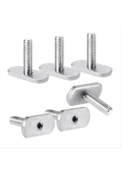 6pcs Paslanmaz Çelik Kayak Slayt Raylı Track M6 Vidalar Kayak Kano Tekne Aksesuarları Için Donanım Donanımı (Yurt Dışından)