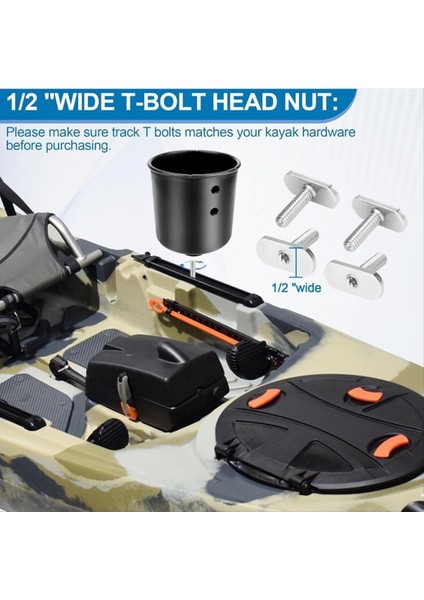 6pcs Paslanmaz Çelik Kayak Slayt Raylı Track M6 Vidalar Kayak Kano Tekne Aksesuarları Için Donanım Donanımı (Yurt Dışından) modelleri