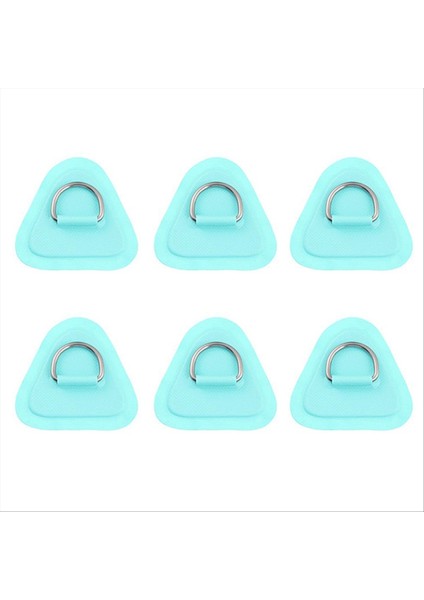 6pcs Şişme Tekne Için D-Ring Yaması Kayık Dinghy Sup D-Ring Pvc Yama Stand-Up Paddleboard Kano Rafting Yeşil (Yurt Dışından)