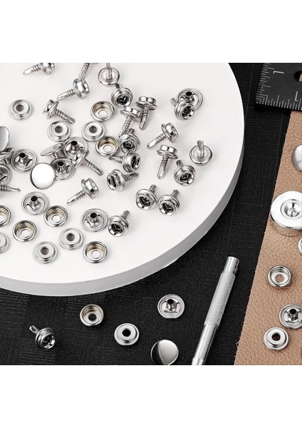 24 Set Tekne Tuval Snaps Kit Aracı 74 Pcs Paslanmaz Çelik Vidalı Tekne Kapağı Snaps Metal Çıtçıtlar 3/8 Inç Soket Snap Vida (Yurt Dışından) fiyatları