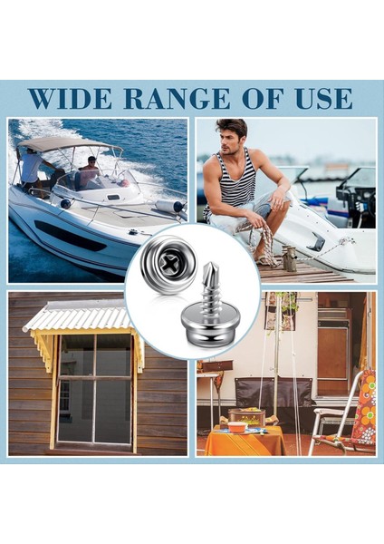 24 Set Tekne Tuval Snaps Kit Aracı 74 Pcs Paslanmaz Çelik Vidalı Tekne Kapağı Snaps Metal Çıtçıtlar 3/8 Inç Soket Snap Vida (Yurt Dışından) indirimleri