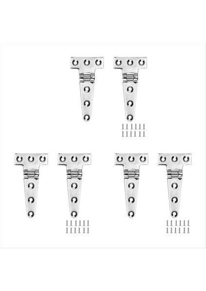 Deniz Sınıfı T Menteşeleri Tekne Menteşeleri 4 Inç x 2 Inç Gürültü Yok Ağır Hizmet Tipi 316 Vidalı Paslanmaz Çelik (6 Adet) (Yurt Dışından)