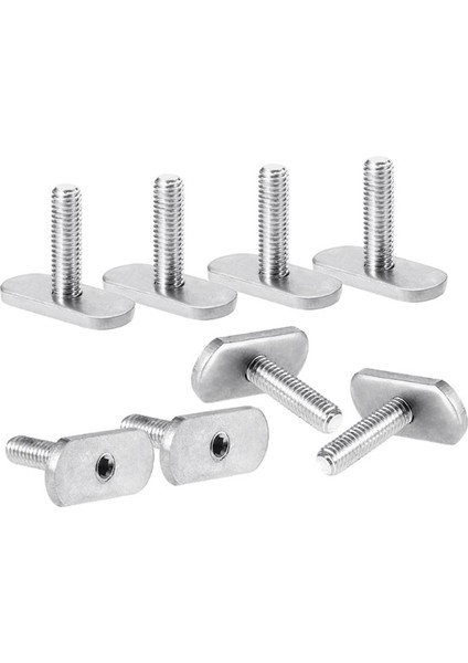 8 Pcs Kayak Rayı/track M6 Vidalar ve Fındık T Yuva Cıvatası Yedek Paslanmaz Çelik Dişli Montaj Cıvatası Kayan Aksesuarları (Yurt Dışından)