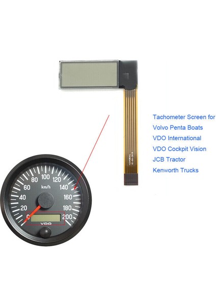 Volvo Penta Marine Yanmar Takometre Saat Metre LCD Ekran ve Şerit Için (Yurt Dışından) fırsatları