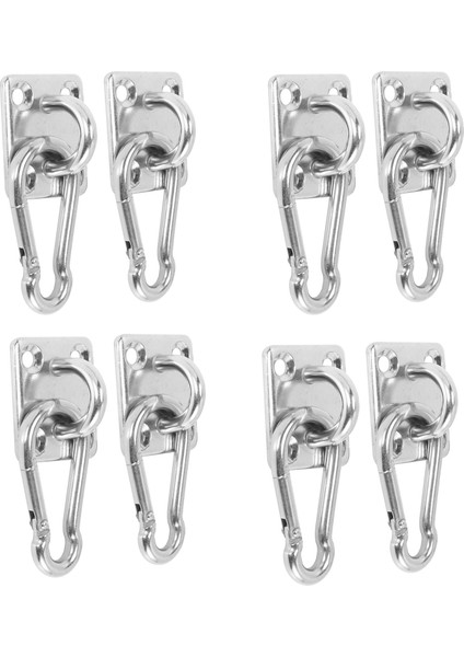 8 Set Asma Tavan Duvar Montajı U Şekilli Kancalar Hamak Kanca Metal Taban Plakası Kanca ile (Yurt Dışından)