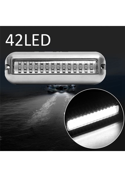 50W 42 Leds Tekne Transom Işık Paslanmaz Çelik Su Geçirmez Deniz Teknesi Sualtı Pontoon Transom Lambası Evrensel Mavi (Yurt Dışından) fiyatları
