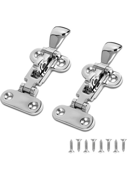 Deniz Gibi Tekne Kapısı Kapak Anti-Çirkin Mandalları Kelepçe Mandallarını Tutun Katı Yapı Kilitlenebilir (2 Adet) (Yurt Dışından)