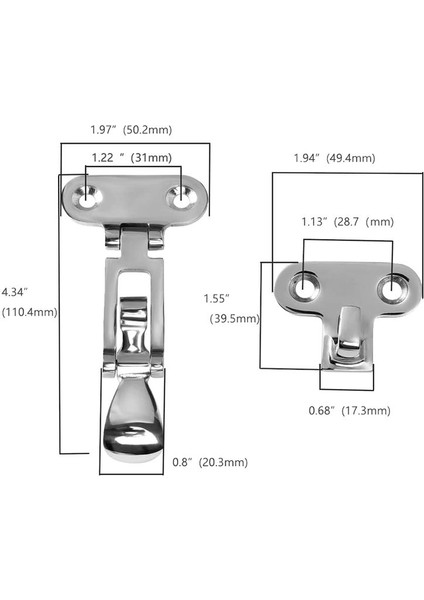 Deniz Gibi Tekne Kapısı Kapak Anti-Çirkin Mandalları Kelepçe Mandallarını Tutun Katı Yapı Kilitlenebilir (2 Adet) (Yurt Dışından) modelleri