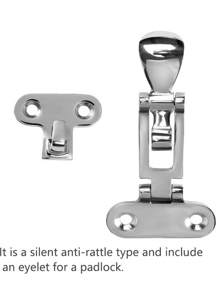 Deniz Gibi Tekne Kapısı Kapak Anti-Çirkin Mandalları Kelepçe Mandallarını Tutun Katı Yapı Kilitlenebilir (2 Adet) (Yurt Dışından) indirimleri