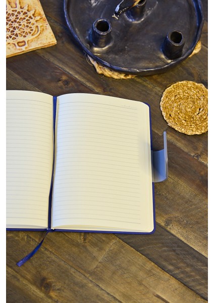 Kişiye Özel Lacivert Vegan Deri Metal Mıknatıslı Kilitli 224 Sayfa Çizgili Not Defteri fiyatları