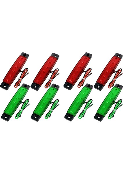 8pcs Kırmızı Yeşil Tekne Navigasyon LED Işıkları Sert Işıklar Tekne Sancak Işık 12V (Yurt Dışından)