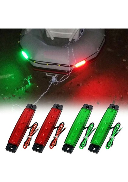 8pcs Kırmızı Yeşil Tekne Navigasyon LED Işıkları Sert Işıklar Tekne Sancak Işık 12V (Yurt Dışından) fırsatları