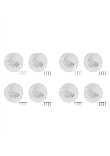 8x Evrensel Beyaz Naylon Deniz Teknesi Transom Güverte Montaj Drenaj Scupper Valf Vidalı Kapak Bung Durdurucu (Yurt Dışından)
