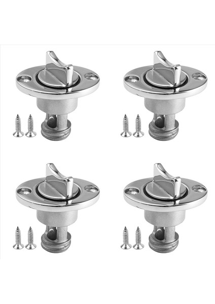 4x Oval Grand Drenaj Tapası Marine 316 Paslanmaz Çelik Tahliye Tapası 1 Inç Delikli Tekne Taşımaları Tahliye Tapası Vidalarla (Yurt Dışından)