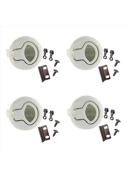 4x Mandal Kapak Yuvarlak Çekme Mandallama Floş Çekme 1/4 Kapı Tekne Güverte Hatch Rv Çekmeceler Dolap Yat (Yurt Dışından)