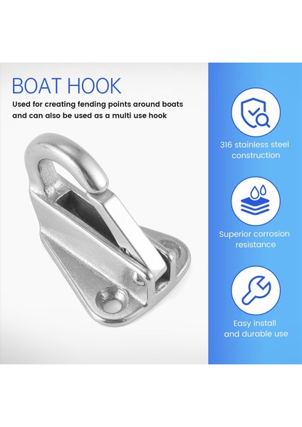 Deniz Botu Çamurluk Kancaları Paslanmaz Çelik Yay Çıtçıt Tipi Çamurluk Avlama Kanca Askı 1 Adet (Yurt Dışından) indirimleri