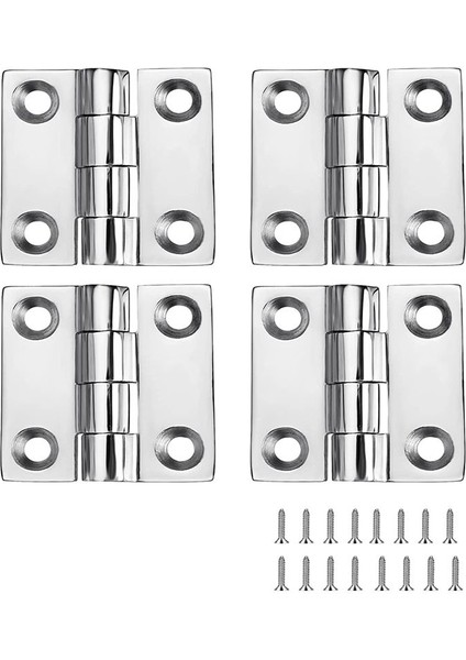 Ağır Hizmet Tipi Paslanmaz Çelik Tekne Menteşeleri Deniz Sınıfı Menteşeler 2 Inç x 2 Inç (50MM x 50 Mm) (4 Adet) (Yurt Dışından)