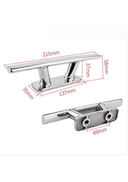 Deniz Paslanmaz Çelik Moorlama Kişme Dock Cleat Deniz Teknesi Yat Aksesuarları 2pcs 8 Inç (Yurt Dışından) modelleri