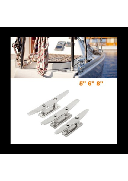 4 Adet 8 Inç Açık Taban Tekne Kepçesi 316 Paslanmaz Çelik Donanım Tekne Deniz Tekne Güverte Halat Tie Yat Yat Yat (Yurt Dışından) fırsatları