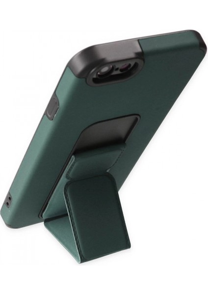 iPhone 6 Kılıf Mega Standlı Silikon - Yeşil (K95) modelleri