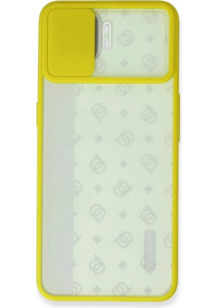 Oppo Reno 4 Lite Kılıf Palm Buzlu Kamera Sürgülü Silikon - Sarı (K95) fiyatları
