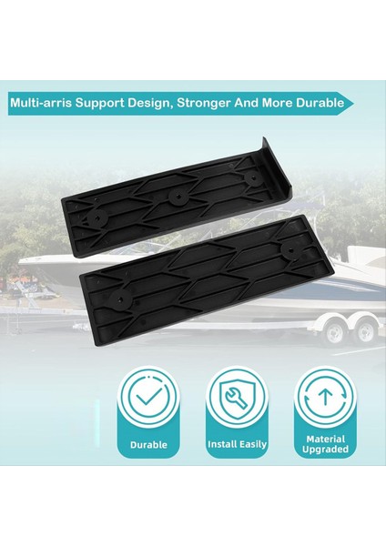 Tekne Römork Ranza Slayt Pedleri ve Daha Kolay Fırlatma ve Yükleme Için Sonlar 3X10INCH Tekne Römork Ranzası Sarkıklar Siyah (Yurt Dışından) modelleri